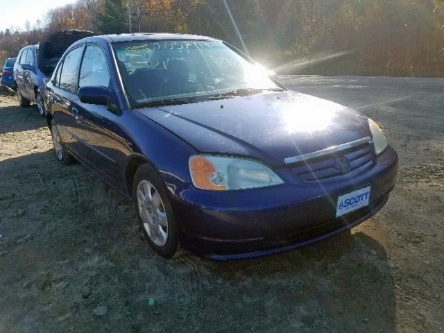 1HGES26802H523916 - 2002 HONDA CIVIC EX BLUE photo 1