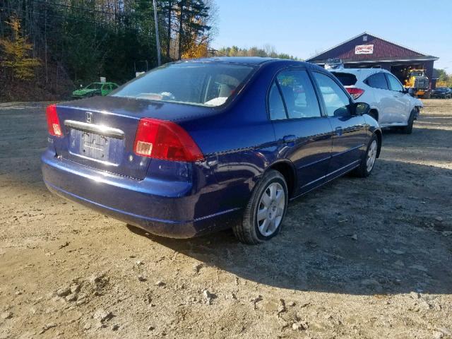 1HGES26802H523916 - 2002 HONDA CIVIC EX BLUE photo 4