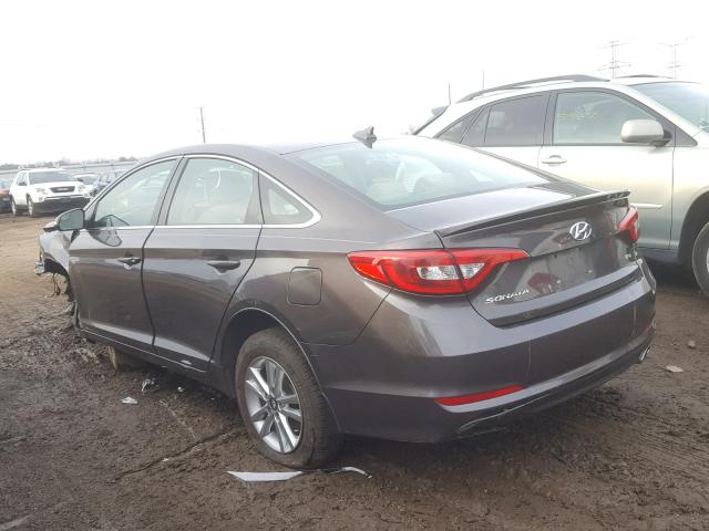 5NPE24AA9GH410386 - 2016 HYUNDAI SONATA ECO GRAY photo 3