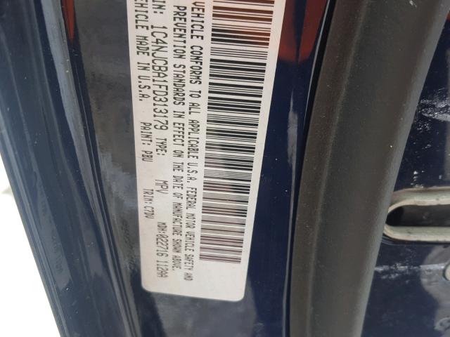 1C4NJCBA1FD313179 - 2015 JEEP COMPASS SP 蓝色 照片 10