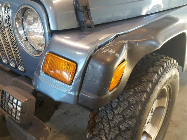 1J4FY29P8WP707484 - 1998 JEEP WRANGLER / BLUE photo 9