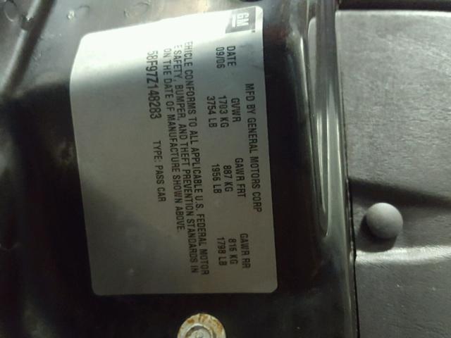 1G8AJ58F97Z148283 - 2007 SATURN ION LEVEL SILVER photo 10