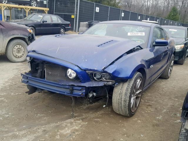 1ZVBP8CF4D5249071 - 2013 FORD MUSTANG GT BLUE photo 2