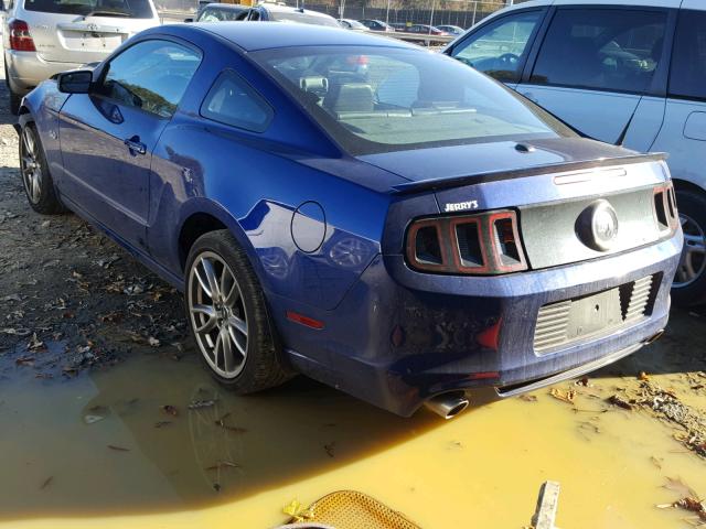 1ZVBP8CF4D5249071 - 2013 FORD MUSTANG GT BLUE photo 3