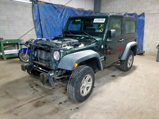 1C4AJWAG6CL109369 - 2012 JEEP WRANGLER S GREEN photo 2
