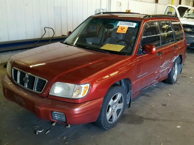 JF1SF65672H718856 - 2002 SUBARU FORESTER S RED photo 2