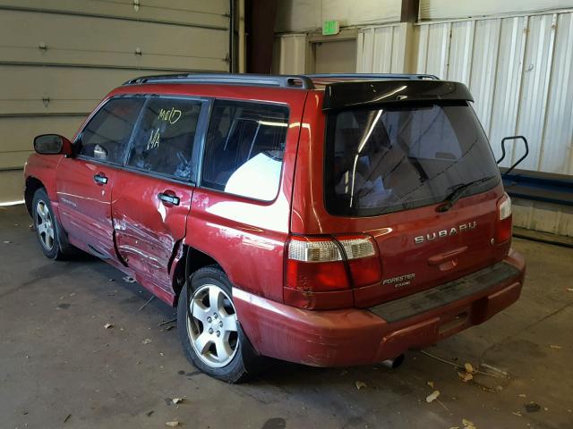 JF1SF65672H718856 - 2002 SUBARU FORESTER S RED photo 3