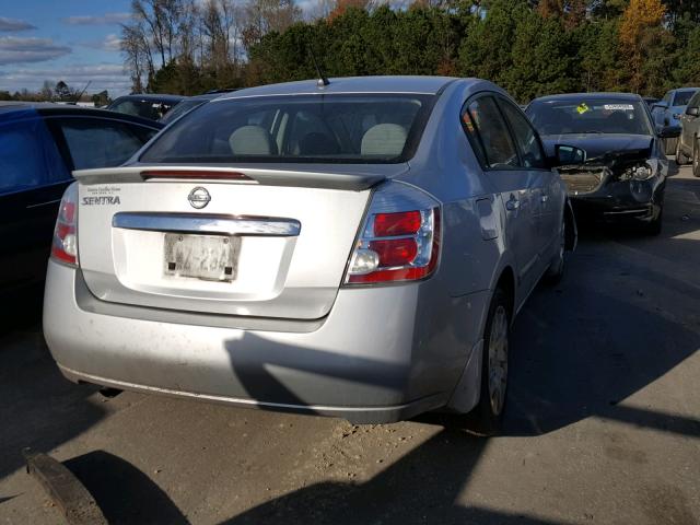 3N1AB6AP3CL662534 - 2012 NISSAN SENTRA 2.0 SILVER photo 4