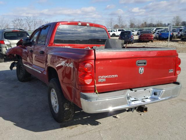 1D7HW58N66S579075 - 2006 DODGE DAKOTA QUA RED photo 3