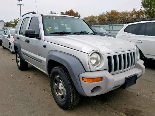 1J4GL48K24W157898 - 2004 JEEP LIBERTY SP SILVER photo 1