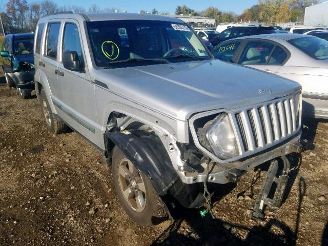 1J8GN28K58W224321 - 2008 JEEP LIBERTY SP SILVER photo 1