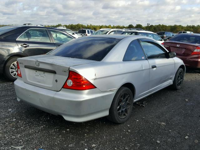 1HGEM21184L035212 - 2004 HONDA CIVIC DX V SILVER photo 4