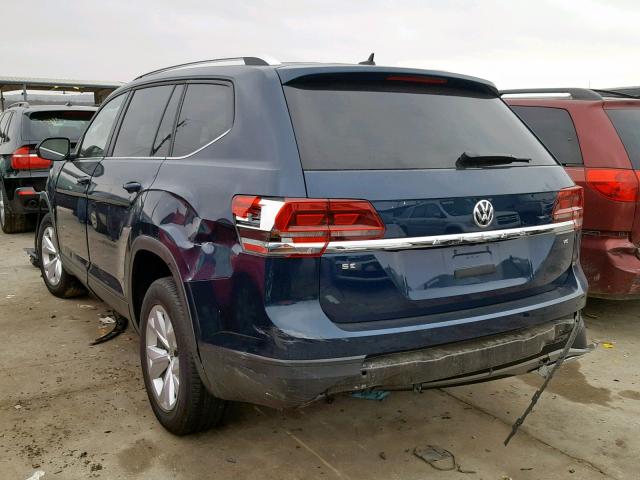 1V2CR2CA4JC506898 - 2018 VOLKSWAGEN ATLAS SE BLUE photo 3