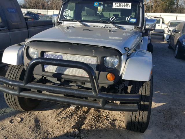 1J4FA54128L567676 - 2008 JEEP WRANGLER S SILVER photo 10