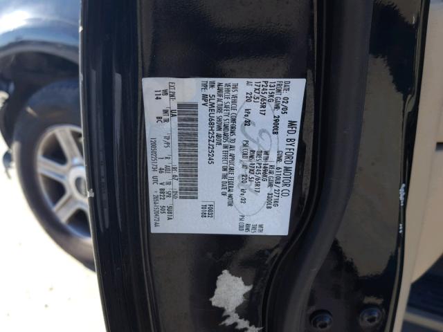 5LMEU68H25ZJ25245 - 2005 LINCOLN AVIATOR 黑色 照片 10