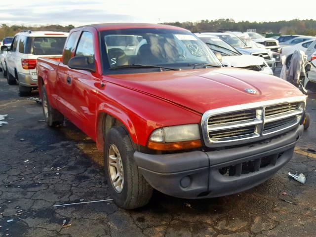 1D7GL12K54S708786 - 2004 DODGE DAKOTA SXT RED photo 1