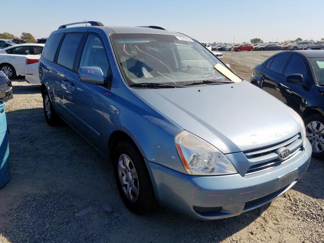 KNDMG4C38A6329201 - 2010 KIA SEDONA LX BLUE photo 1