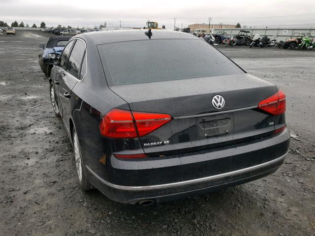 1VWBT7A34GC059737 - 2016 VOLKSWAGEN PASSAT SE BLACK photo 3