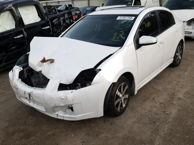 3N1AB6AP8CL766887 - 2012 NISSAN SENTRA 2.0 WHITE photo 2