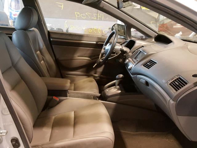 2HGFA16998H514103 - 2008 HONDA CIVIC EXL SILVER photo 5