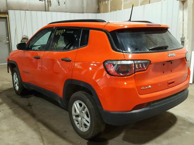3C4NJDAB7JT100739 - 2018 JEEP COMPASS SP წითელი ფოტო 3