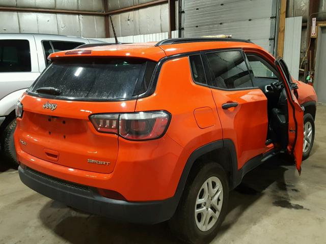 3C4NJDAB7JT100739 - 2018 JEEP COMPASS SP წითელი ფოტო 4