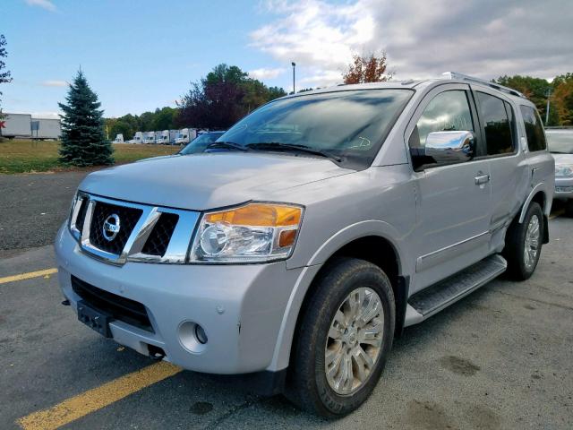 5N1AA0NE6FN609848 - 2015 NISSAN ARMADA PLA SILVER photo 2