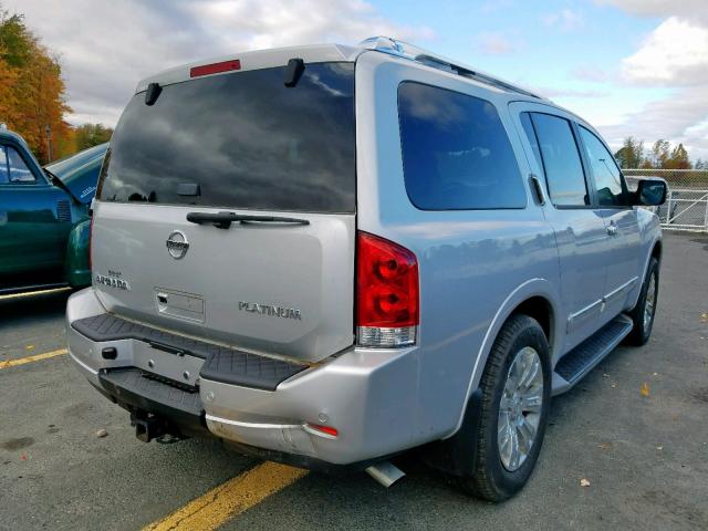 5N1AA0NE6FN609848 - 2015 NISSAN ARMADA PLA SILVER photo 4