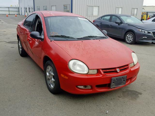 1B3ES56C72D572694 - 2002 DODGE NEON ES RED photo 1