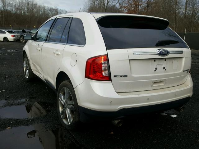 2FMDK4KC5DBA71950 - 2013 FORD EDGE LIMIT WHITE photo 3