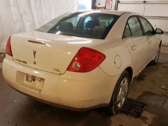 1G2ZF57B184115029 - 2008 PONTIAC G6 VALUE L WHITE photo 4