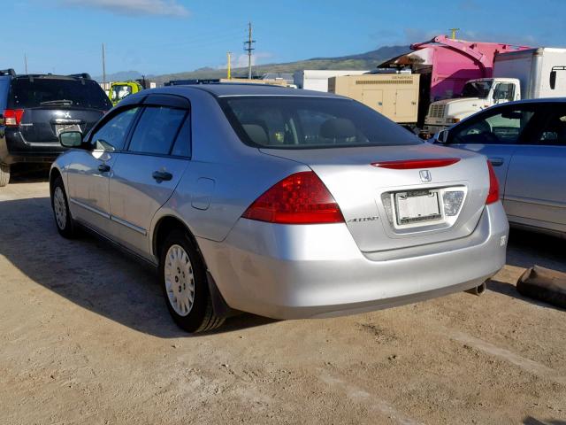 1HGCM55187A107478 - 2007 HONDA ACCORD VAL SILVER photo 3