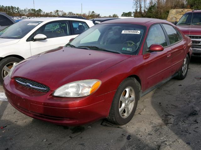 1FAFP55232G274581 - 2002 FORD TAURUS SES RED photo 2