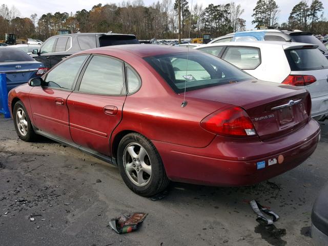 1FAFP55232G274581 - 2002 FORD TAURUS SES RED photo 3