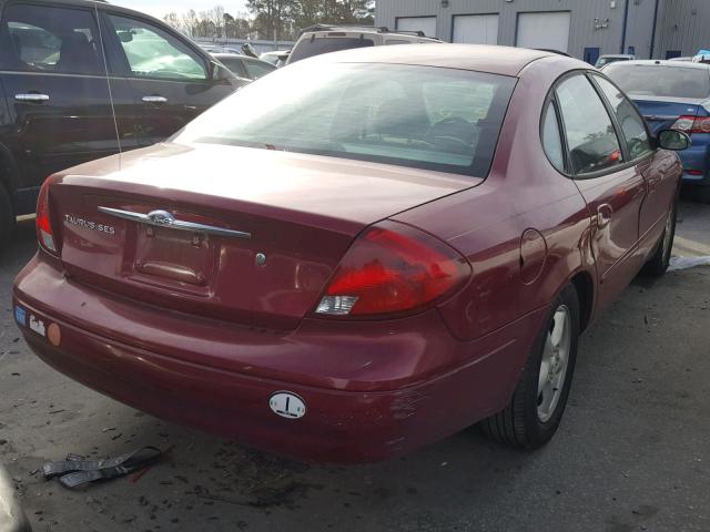 1FAFP55232G274581 - 2002 FORD TAURUS SES RED photo 4