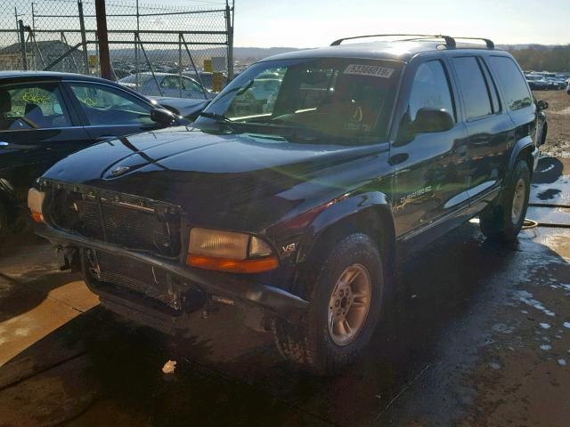 1B4HR28YXYF108002 - 2000 DODGE DURANGO BLACK photo 2