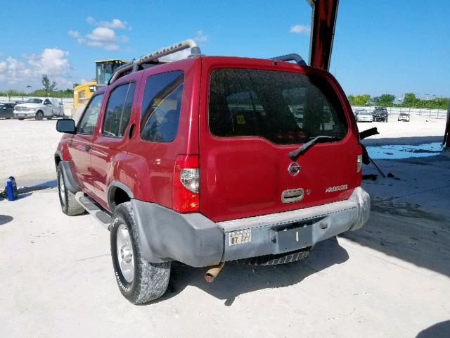 5N1ED28Y52C541509 - 2002 NISSAN XTERRA XE RED photo 3