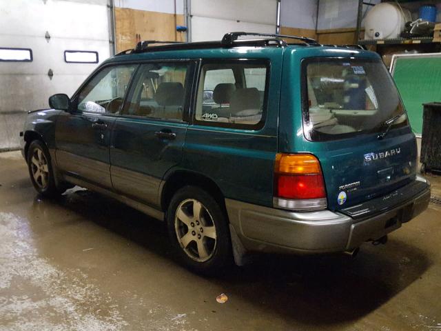 JF1SF6554YG720327 - 2000 SUBARU FORESTER S GREEN photo 3