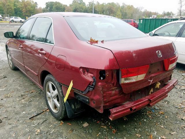 1HGCM56604A060288 - 2004 HONDA ACCORD EX MAROON photo 3