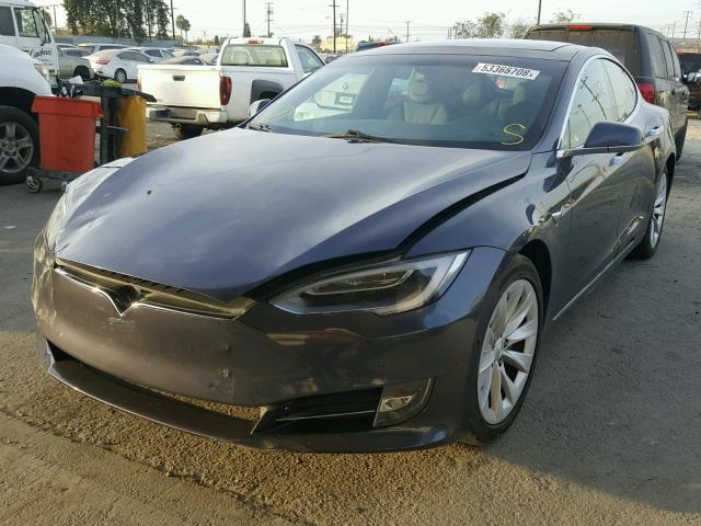 5YJSA1E11HF191342 - 2017 TESLA MODEL S GRAY photo 2