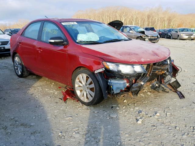 KNAFW4A32A5111904 - 2010 KIA FORTE SX RED photo 1