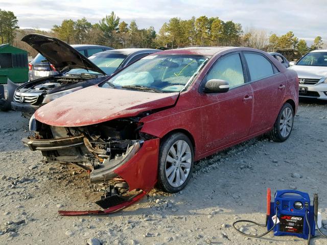 KNAFW4A32A5111904 - 2010 KIA FORTE SX RED photo 2