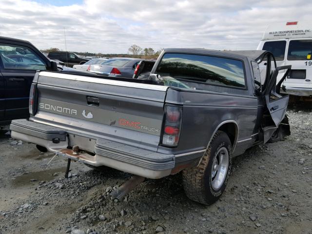 1GTCS19Z1N8505214 - 1992 GMC SONOMA GRAY photo 4