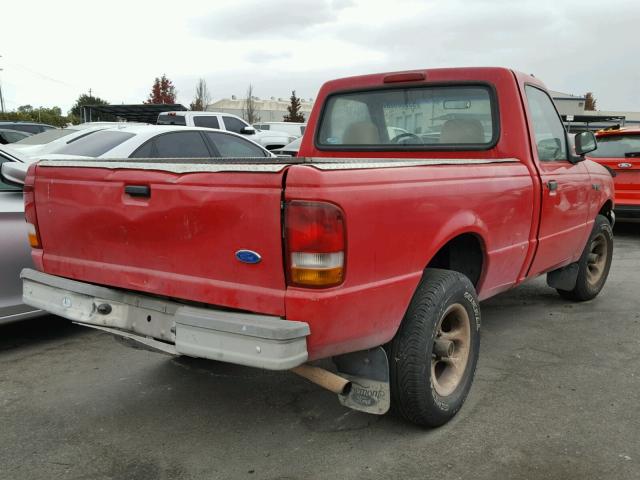 1FTCR10A3TPA13502 - 1996 FORD RANGER RED photo 4