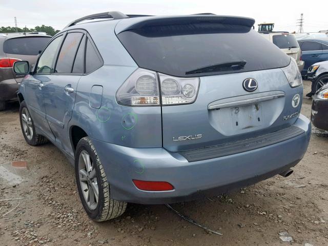 JTJGW31U182006693 - 2008 LEXUS RX 400H BLUE photo 3