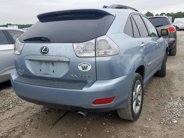 JTJGW31U182006693 - 2008 LEXUS RX 400H BLUE photo 4