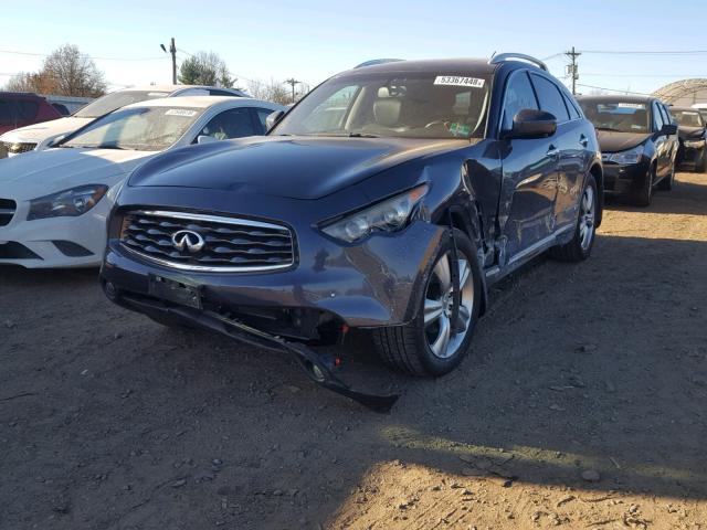 JNRAS18W89M154037 - 2009 INFINITI FX35 BLUE photo 2