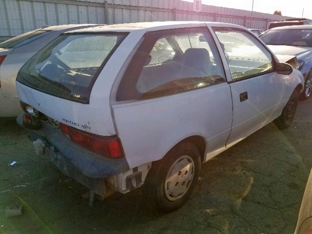 2C1MS2465P6743709 - 1993 GEO METRO XFI WHITE photo 4