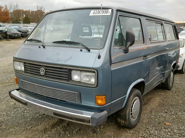 WV2YB0255GH077014 - 1986 VOLKSWAGEN VANAGON BU BLUE photo 2