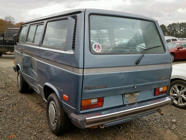 WV2YB0255GH077014 - 1986 VOLKSWAGEN VANAGON BU BLUE photo 3